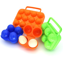  Outdoor egg box equipment picnic portable plastic 6-grid egg box Picnic packaging box portable egg holder
