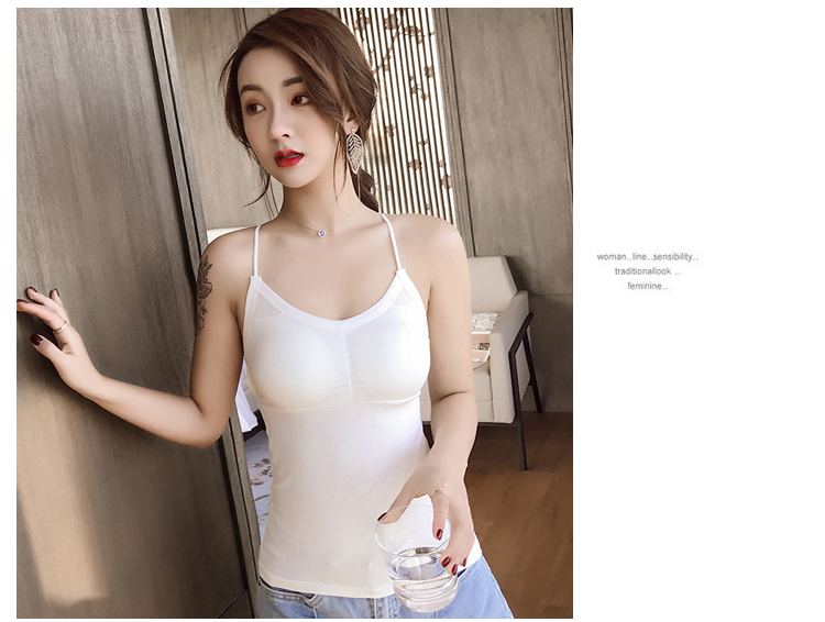 Nón điểm mùa hè làm đẹp trở lại rỗng yếm nữ chạm đáy thường xuyên gợi cảm phụ nữ hoang dã vành đai ngực pad hàng đầu đồ đôi nam nữ