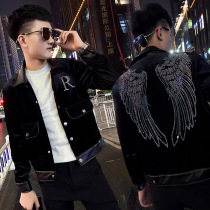 Autumn Society guy Slim a small jacket jacket mens trend punk table performance stage personality daily leisure gown