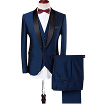 Personality autumn new mens courtesy suit suit suit large size loose personality host groom suit three-piece set