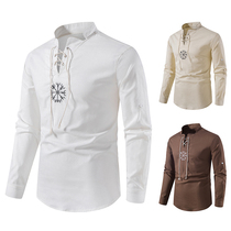 Big Code Easing 22 Chunqiu New Mens Style China Wind Shirt Long sleeves Mens national blouse T-shirt Shirt Shirt