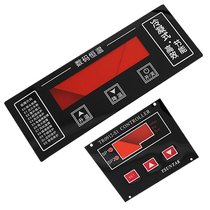 Customized PVC panel with PET membrane switch buttons and instrument control panel with nameplate and label processing