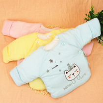 Baby newborn quilted jacket Fetal coat Baby cotton coat Baby half-back warm clothing Monk clothing fit body cotton clothing