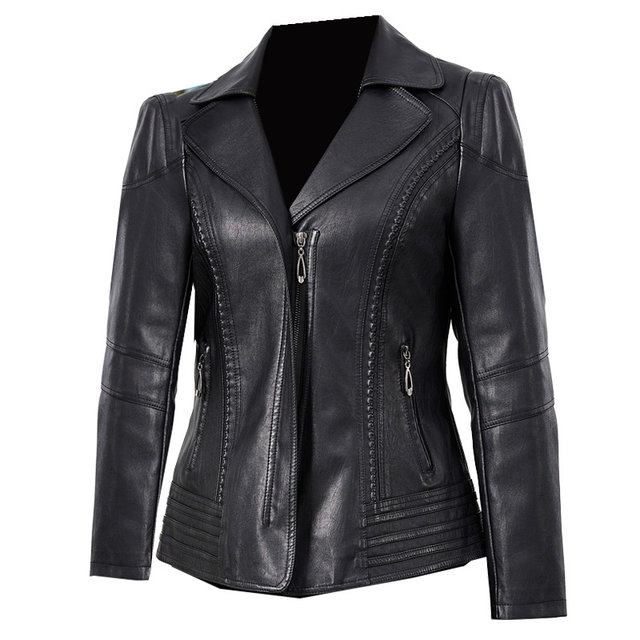 2024 New Leather Women's Style Jackets Mother's Leather Jackets Middle-aged and Old Women's Spring and Autumn PU Leather Jackets Fashion