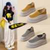 7cm Korean version lightweight platform thick sole with inner height hollow and breathable 2026 summer new sneakers for women