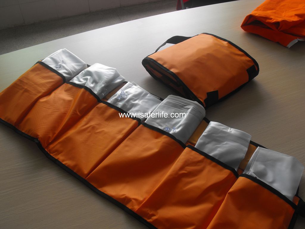 Emergency splint six-piece set with air pump air splint to fix injured joint inflatable splint