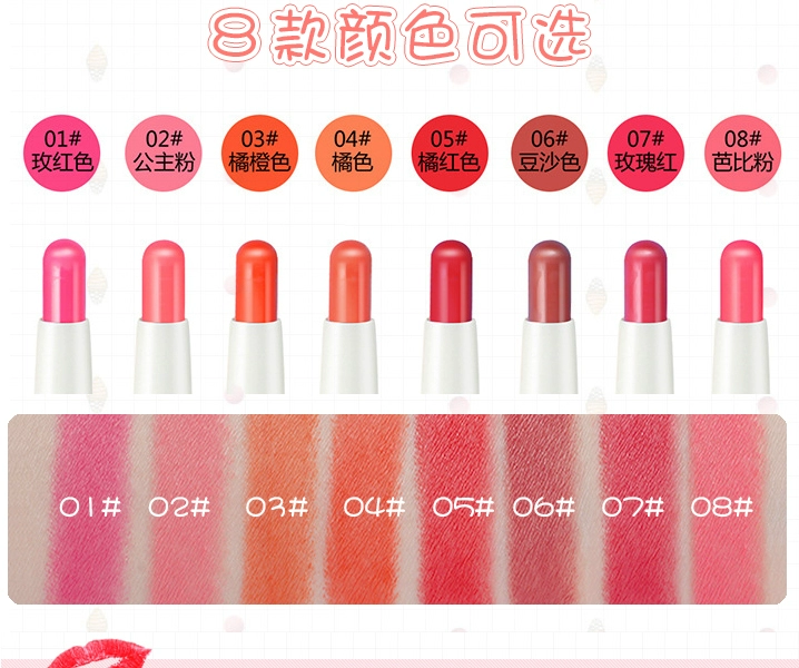 Double head cushion lipstick lipstick RD01 màu dán màu giữ ẩm lâu bền cắn môi trang điểm mờ môi son môi