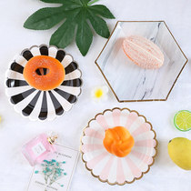 Paper plate saucer photo photography background ins photo props jewelry cosmetics background Food shooting props
