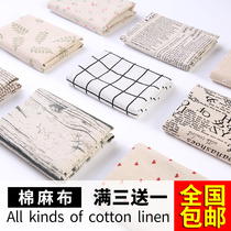 ins black and white plaid cotton hemp background cloth gourmet manicure Net Red live photo shoot photography ornaments props