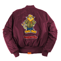 Spring Autumn Thin US comeback Tide Card Pilot Jacket Lamb Wool Embroidered Jacket Air Force Loose male couple