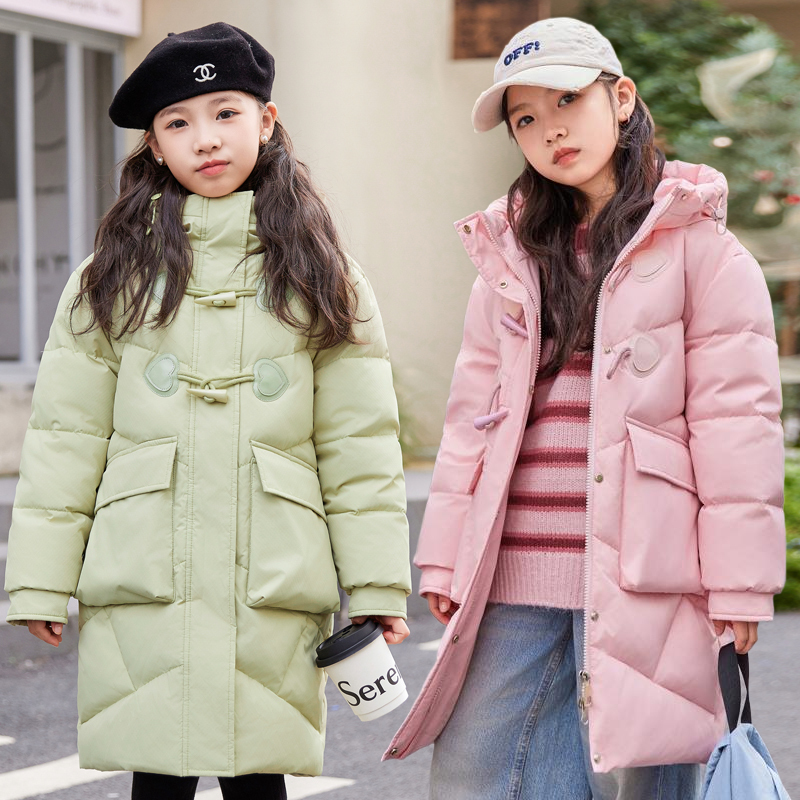 Clearance Sale: Bala Dance Children's down Jacket, Winter Thickened Stylish Mid-Length Korean Style for Older Girls