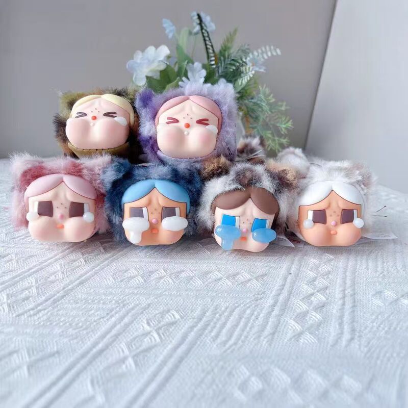 Bubble Crbb Leopard Cat Series Vinyl Plush Pendant Crying Baby Blind Box Gift for Girls Emotional Healing