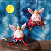 Dragon Boat Festival Jade Rabbit embroidery sachet Rabbit Traditional Chinese style pendant Handmade DIY set Material package gift