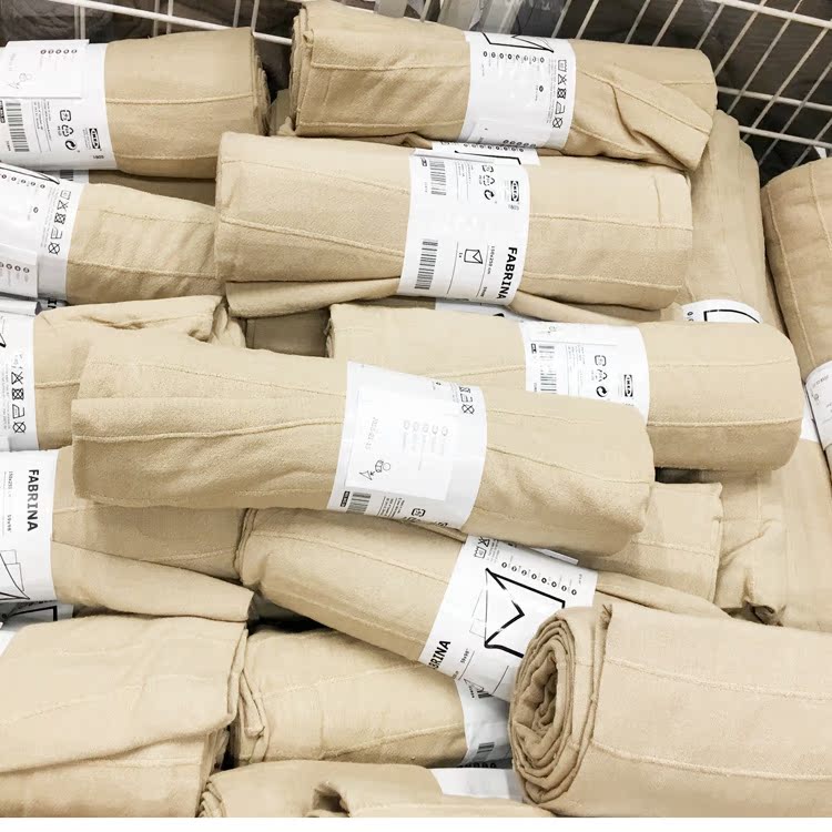Tấm trải giường IKEA IKEA Fabrina tấm trải giường màu be màu hồng 1,8 / 1,5 m - Trang bị tấm khăn trắng trải giường spa