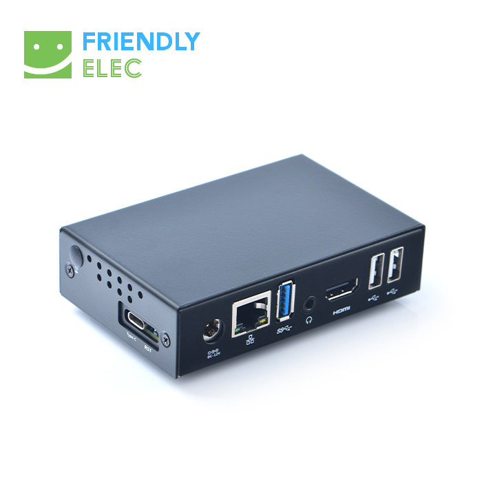 Metal shell iron box Android HD box friendly NanoPC-T4 Rockchip RK3399 development board 4G 5G