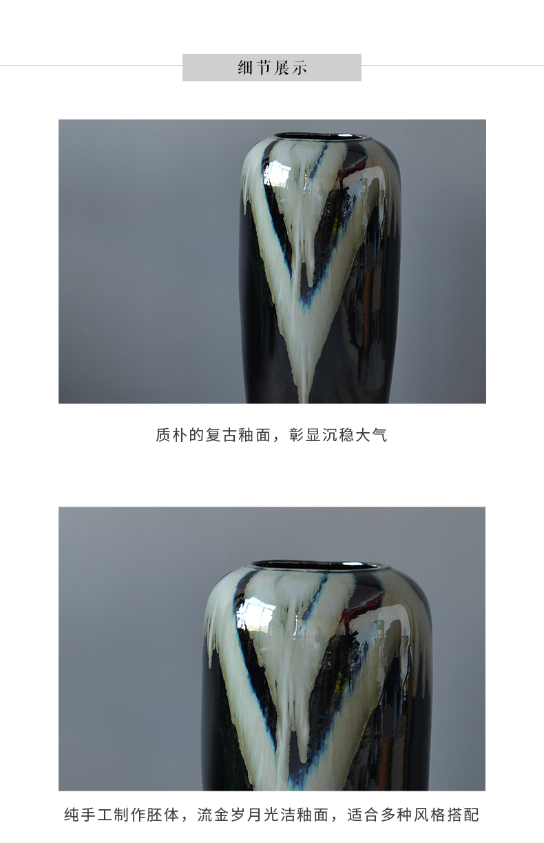 Jingdezhen ceramic vase Nordic large dry flower arranging furnishing articles European I and contracted sitting room key-2 luxury decoration decoration