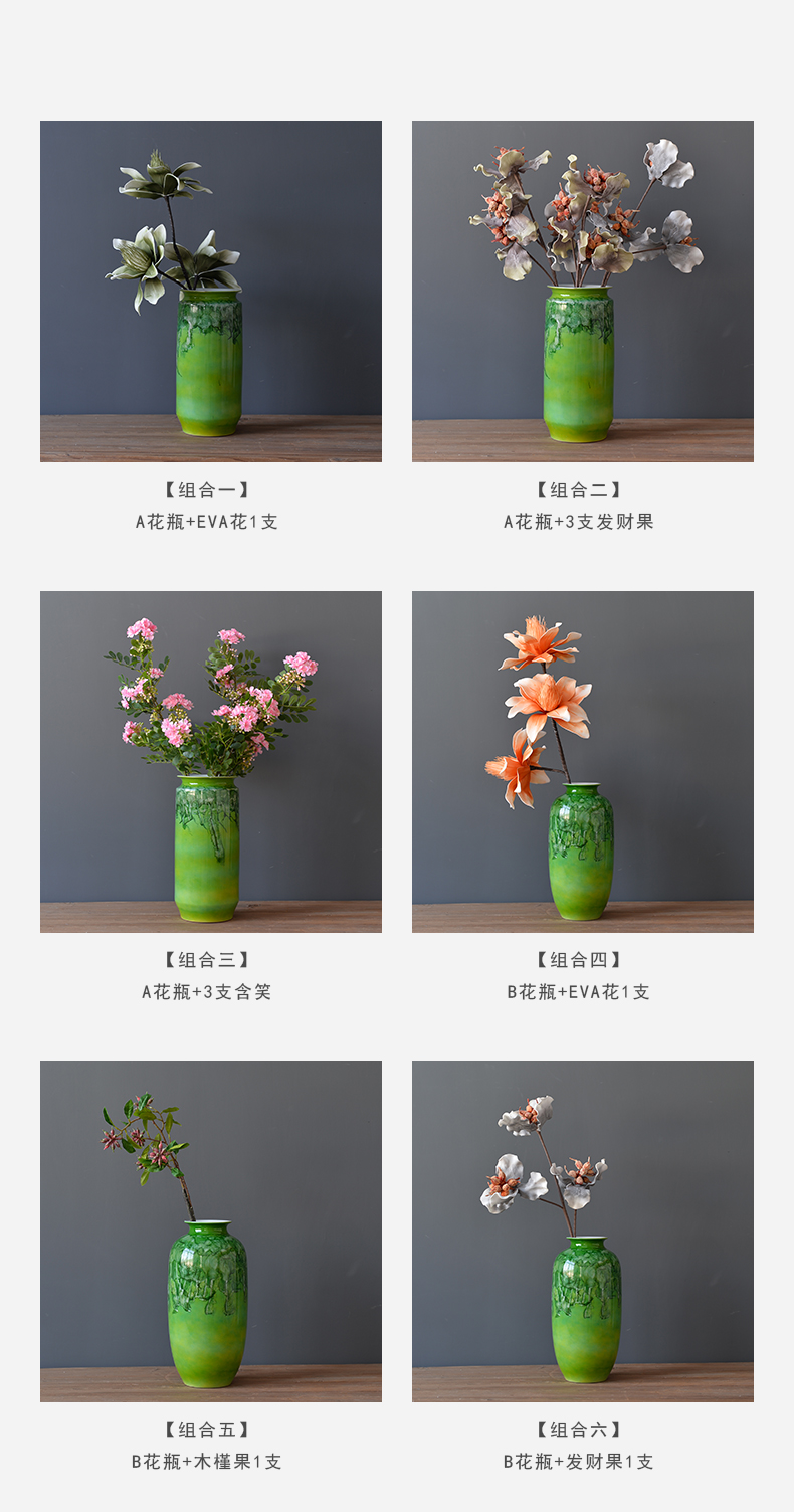 Mesa of ceramic vase retro nostalgia dried flower arranging flowers furnishing articles sitting room adornment that occupy the home TV ark decoration ideas