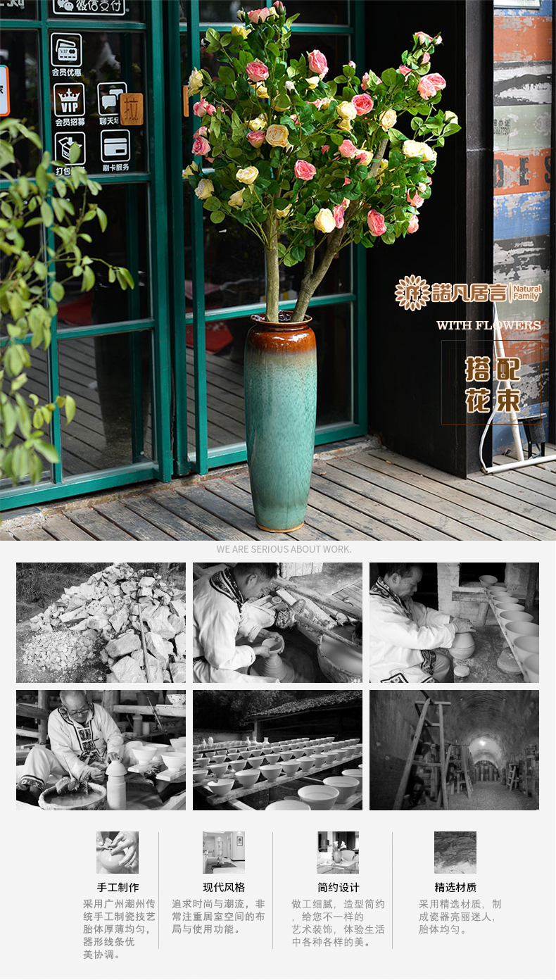 Jingdezhen ceramic vase vase sitting room porch place flower arrangement of Chinese style of large vases, sitting room hotel decoration