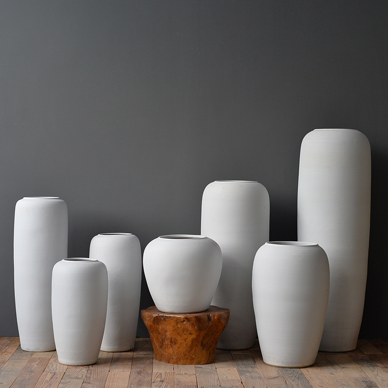 Jingdezhen ceramic vase landing northern rural living room dry flower arranging place large flower POTS decoration decoration suits for