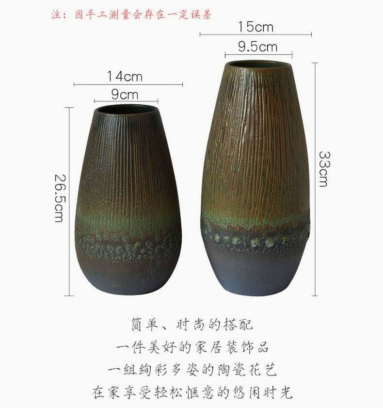 New Chinese style ceramic floret bottle mesa contracted and I up sitting room simulation of dry flower arranging creative flower flower furnishing articles