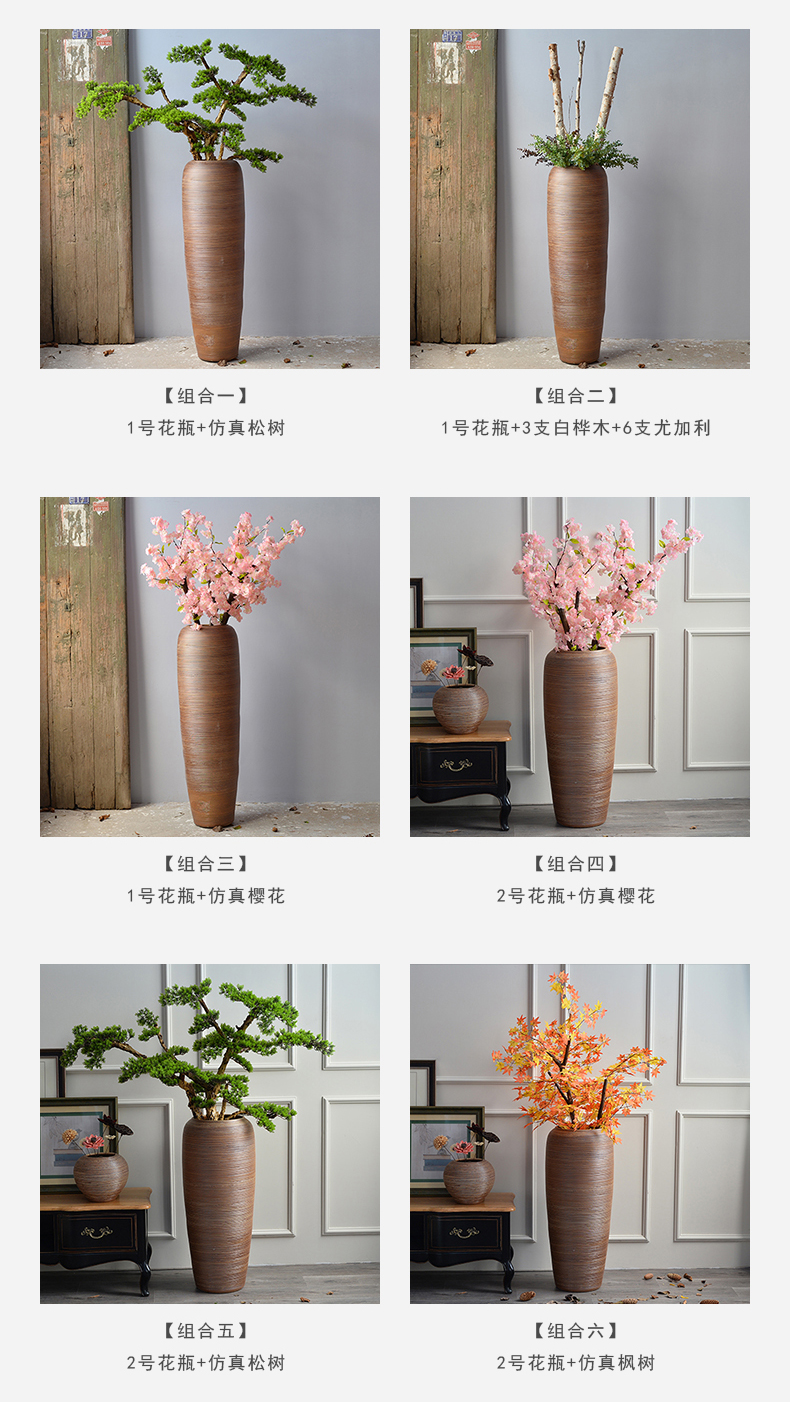 Jingdezhen ceramic vase of large hotel villa covers furnishing articles sitting room porch flower arranging the simulation tree decoration