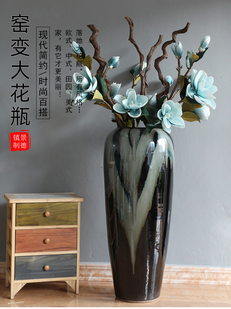 Modern contracted jingdezhen ceramic vase furnishing articles sitting room ground European new Chinese vases, flower arranging furnishing articles