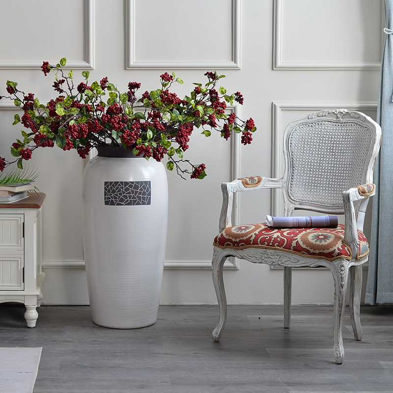 I and contracted sitting room of ceramic vase landing dry flower arranging furnishing articles Nordic home decoration decoration large white and gray