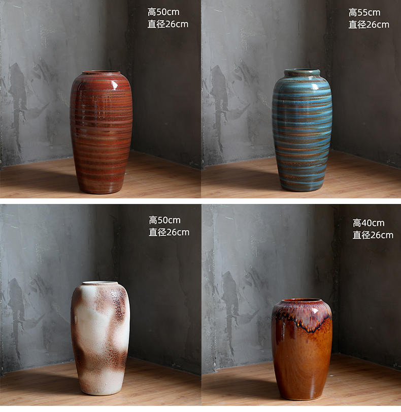 Clearance tail cargo handling of jingdezhen ceramics living room flower arranging furnishing articles water raise floor vase flowerpot restoring ancient ways