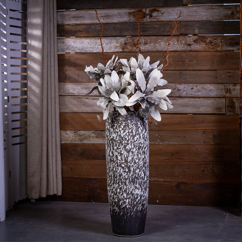 Jingdezhen ceramic vase of large sitting room place flower arrangement to restore ancient ways crude tank Nordic hotel club decoration decoration