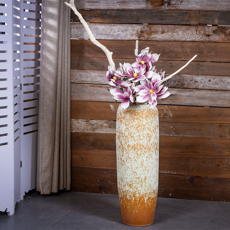 Jingdezhen coarse pottery vases, ceramic for restoring ancient ways is the old Japanese European - style flower arranging dried flowers sitting room be born creative furnishing articles