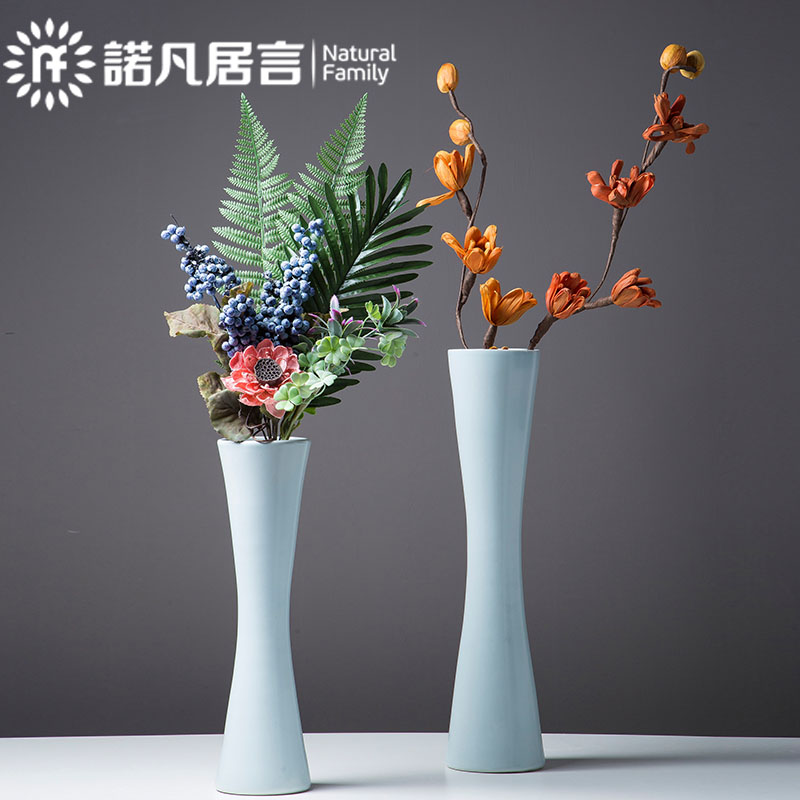 Ceramic vase dried flowers flower arrangement sitting room place hotel villa contracted fashion fine mouth modern creative decoration decoration