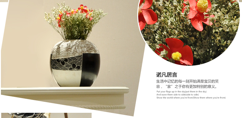 And every European veins dry flower set off in yunnan flowers, household act the role ofing is tasted the ground simulation ceramic vases, furnishing articles