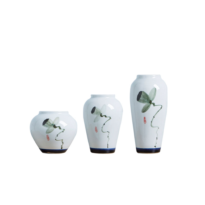 Mesa of jingdezhen ceramic vases, new Chinese style hotel furnishing articles dried flowers flower arrangement sitting room decoration decoration decoration