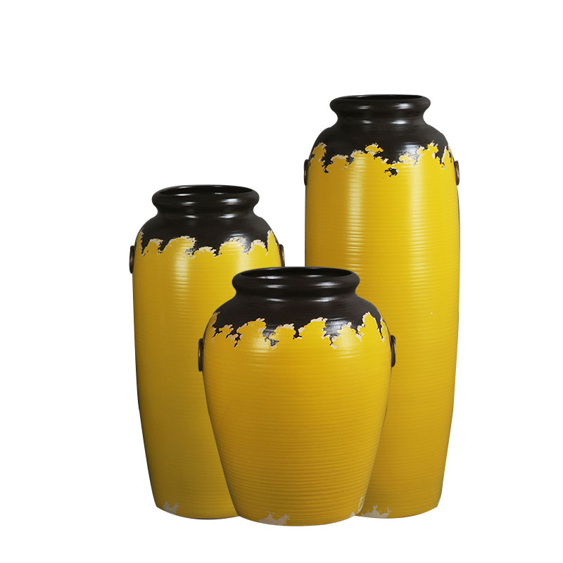 The New Chinese American landing big ceramic vase model living room flower decoration decoration to the hotel villa furnishing articles