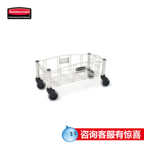 rubbermaid American Lebome trash can cart trolley stainless steel cart small wheels 3553