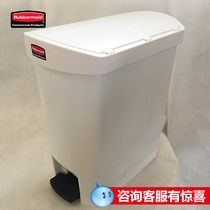 Leberry Beauty Business Supplies 30L white side pedalling plastic pedal type garbage bin slow down double opening 1883556