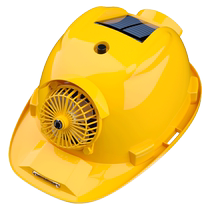Solar-powered safety helmet with fan built-in fan hat construction site dual charging mens cooling refrigeration air-conditioning helmet