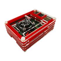  Raspberry Pi 4th generation 4B development board motherboard 9-layer acrylic two-color shell chassis box protective shell without tooth edge