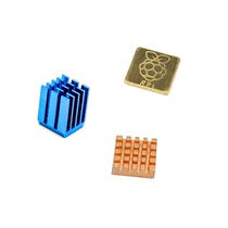  Suitable for Raspberry Pi 3rd generation cooling 3-piece set pure copper aluminum overclocking 3-chip blue send cooling back sticker