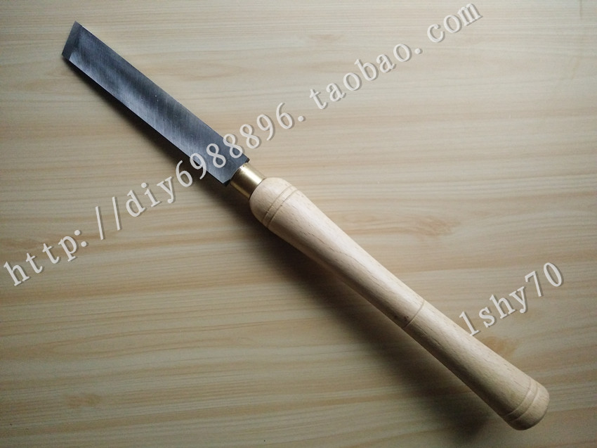 Large slant knife Woodworking knife Beech handle High-speed net Lathe Accessories(Qingdao boutique woodworking machinery)