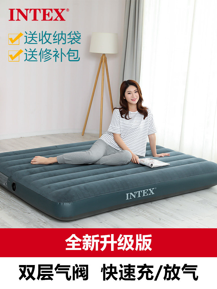 INTEX Inflatable Bed Outdoor Tent Air Cushion Widening Home Beach Sleeping Mat Camping Mattresses Camping Equipment Supplies