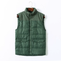 Áo vest nam thanh niên mùa thu và mùa đông giản dị lụa cotton cổ áo ấm áo vest vest nam áo vest trung niên