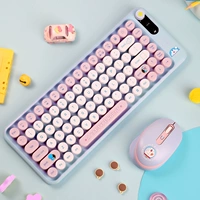Набор клавиатуры и мыши [Blue Pink] Advanced Feel ★ 2.4G Wireless ★ Вращающаяся мелодия
