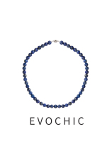 Natural lapis lazuli necklace niche design necklace magnetic clasp chain 10mm lapis lazuli necklace high-end clavicle chain