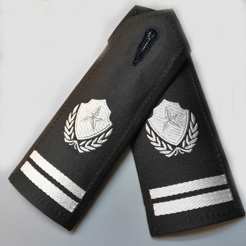 Security Radians Shoulder Card Hard Bub Property Duty Textured Accessories Shoulder Badge Black Arc Direct