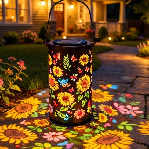 Solar-Powered Outdoor Waterproof Garden Lights for Small Yards, Led Wrought Iron Hollow Sunflower Hanging Lights Solar-Powered Outdoor Waterproof Garden Lights for Small Yards, Led Wrought Iron Hollow Sunflower Hanging Lights