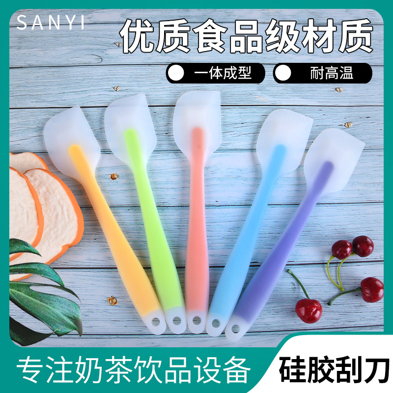 Integrated high temperature resistant silicone scraper thickened cake cream obliteratula baking tool Shovel Blade Rubber Baking squeegee