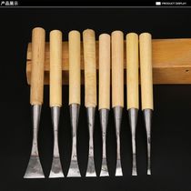 Furniture maintenance Wood carving carving flat knife Manual woodworking carving knife Chisel flower carving flower blade Wood carving tools