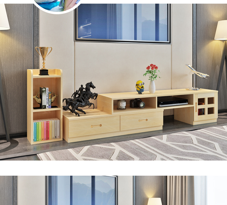 Hiện đại và đơn giản gỗ thông tủ TV bàn cà phê kết hợp TV có thể thu vào tủ tủ căn hộ nhỏ đồ nội thất phòng khách - Buồng các mẫu tủ quần áo đẹp