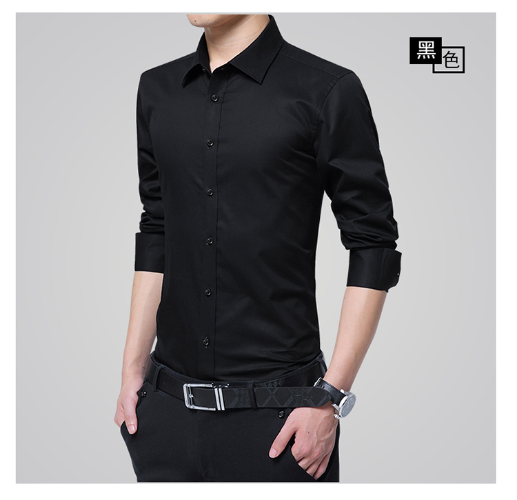 Áo sơ mi mùa đông tay dài cộng với nhung dày Slim cotton kinh doanh cộng với cotton áo ấm kích thước lớn quần áo nam thanh niên áo sơ mi lụa cao cấp nam